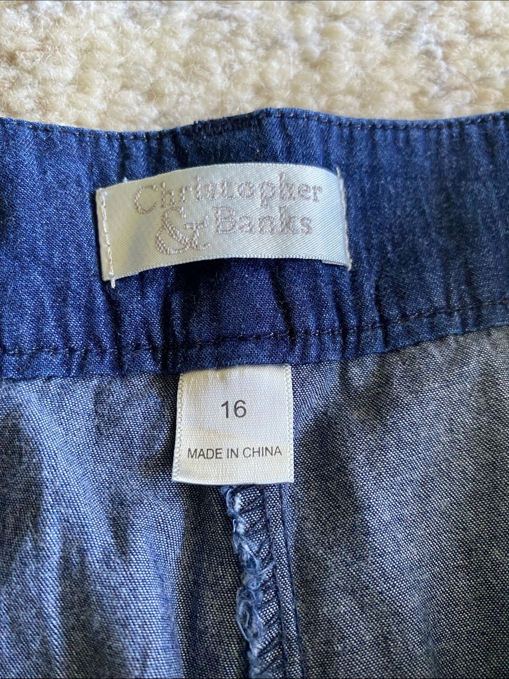 Casual Navy Denim Skort - Picture 2 of 3